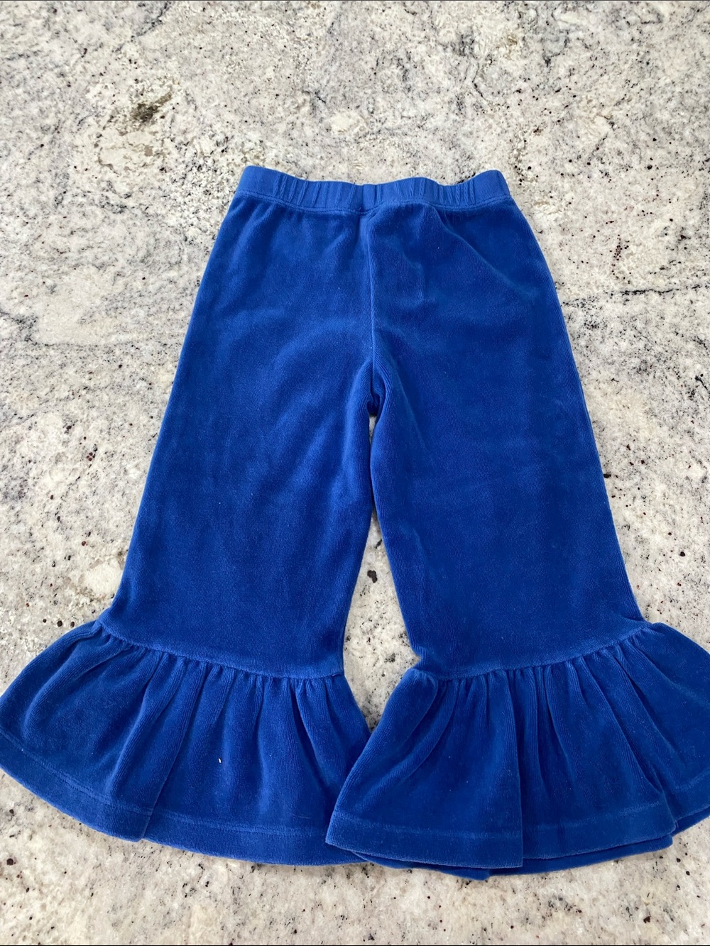 Matilda Jane Bright Royal Blue Velvet Ruffle Pants - Picture 3 of 3